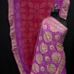 Shaded Bandhej saree