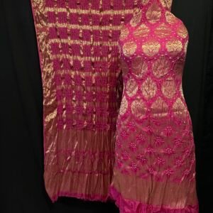 Banarasi bandhej suit