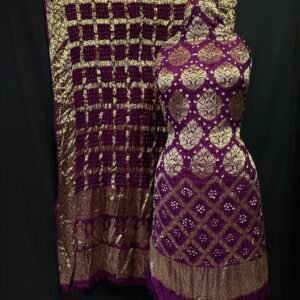 Banarasi bandhej suit