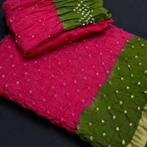 Cotton Bandhej saree