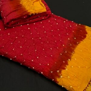 Cotton Bandhej saree