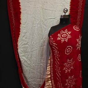 Gada border Bandhej saree