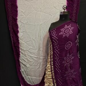 Gada border Bandhej saree