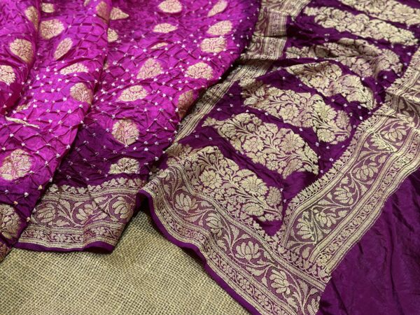 Banarasi Bandhej saree