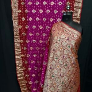 Mina kari Bandhej saree