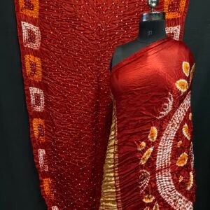 Sibori bandhej saree