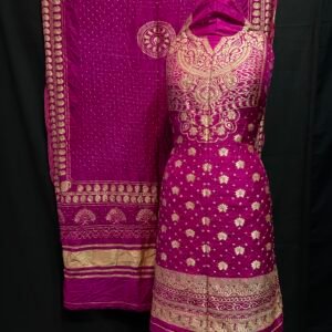 Banarasi bandhej suit