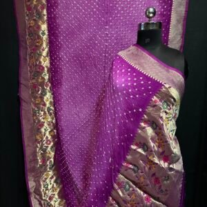 Pethani Bandhej saree