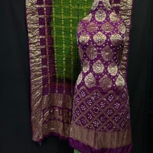 Banarasi bandhej suit