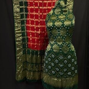 Banarasi bandhej suit