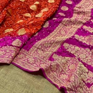 Banarasi Bandhej saree