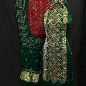 Hand work bandhej suit