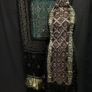 Hand work bandhej suit