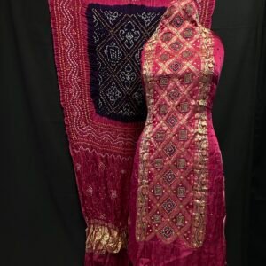 Hand work bandhej suit