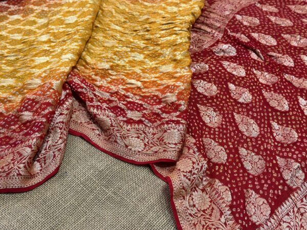 Banarasi bandhej saree