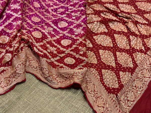 Banarasi bandhej saree