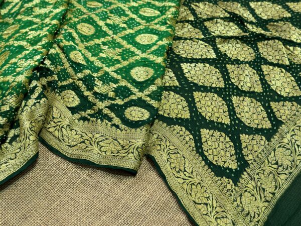 Banarasi bandhej saree