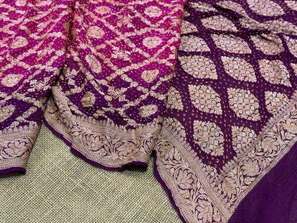 Banarasi bandhej saree