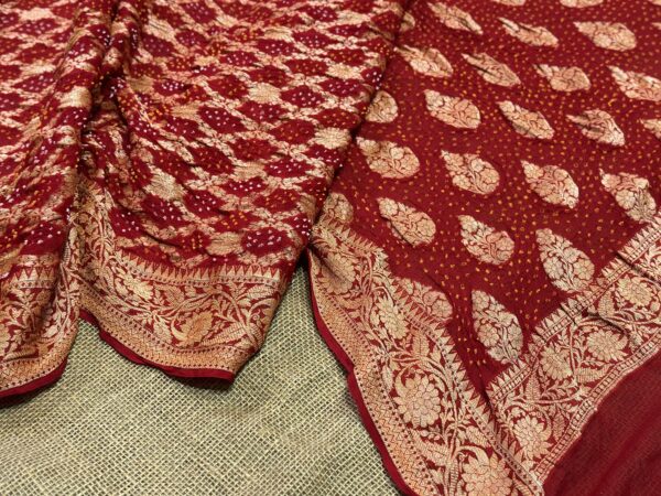 Banarasi bandhej saree