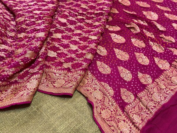 Banarasi bandhej saree