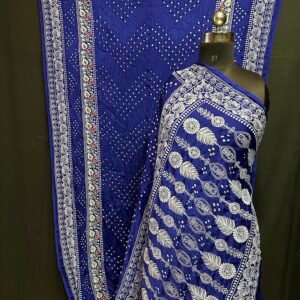 Lakhnavi Mina bandhej saree