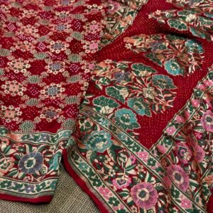 Banarasi handloom bandhej saree