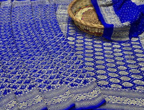 Nim zari bandhej saree