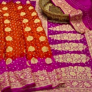 Banarasi Bandhej saree