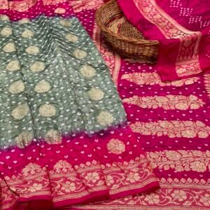 Banarasi Bandhej saree