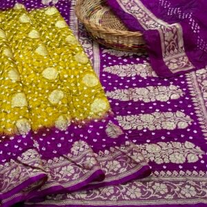 Banarasi Bandhej saree