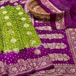 Banarasi Bandhej saree