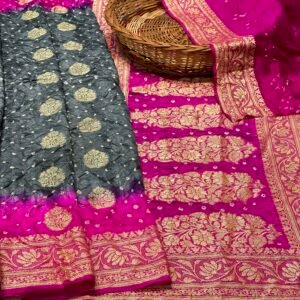 Banarasi Bandhej saree