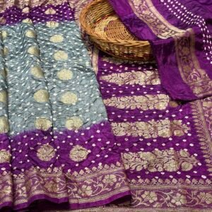 Banarasi Bandhej saree