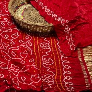 Rai bandhej Gaji silk saree