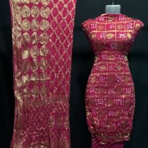 Banarasi Bandhej suit piece