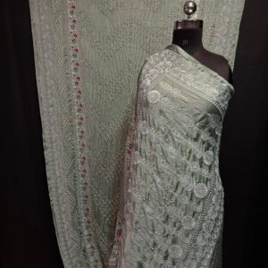 Lucknowi bandhej saree