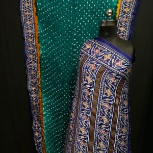 Patola print with bandhej saree