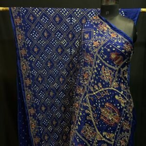 Computer work Bandhej saree