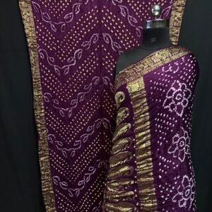 Nakşi border Bandhej saree