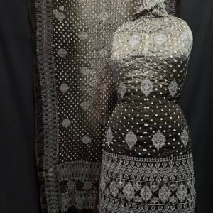 Chikankari work Bandhej suit