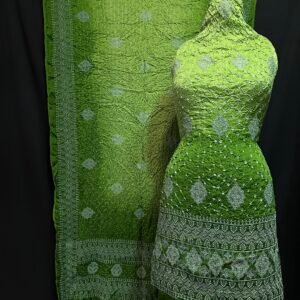 Chikankari work Bandhej suit