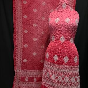 Chikankari work Bandhej suit