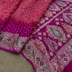 Dhupiyan silk Bandhej saree