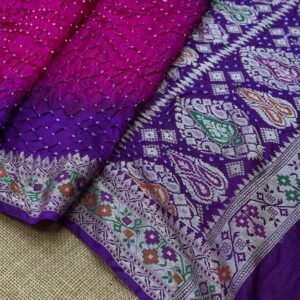 Dhupiyan silk Bandhej saree