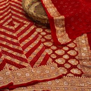 Banarasi Bandhej saree