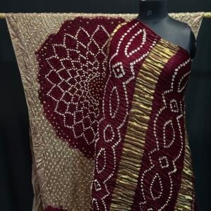 Makdi design Bandhej saree