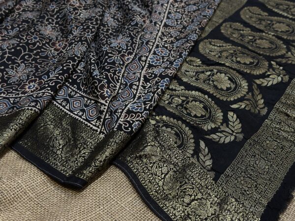 Ajrakh print saree