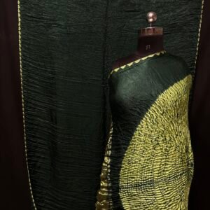 Plane Sibori contrast saree