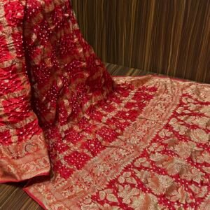 Banarasi Bandhej saree (Garchola)