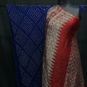 Ajrakh with Bandhej saree